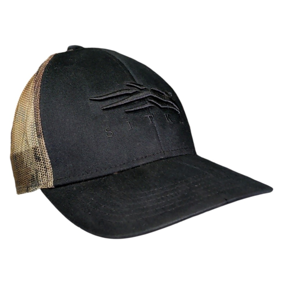 SITKA Hat Gear Hunting Icon Mid Pro Trucker Hat Mens Black Mesh Back Hunting